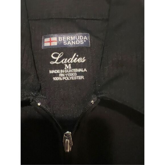 Bermuda Sands black quarter zip long sleeve pullover - Picture 5 of 5